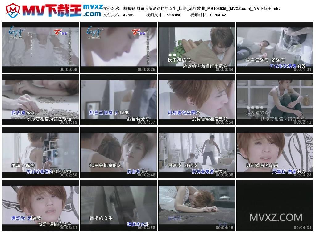 戴佩妮-原谅我就是这样的女生_国语_流行歌曲_MB103535